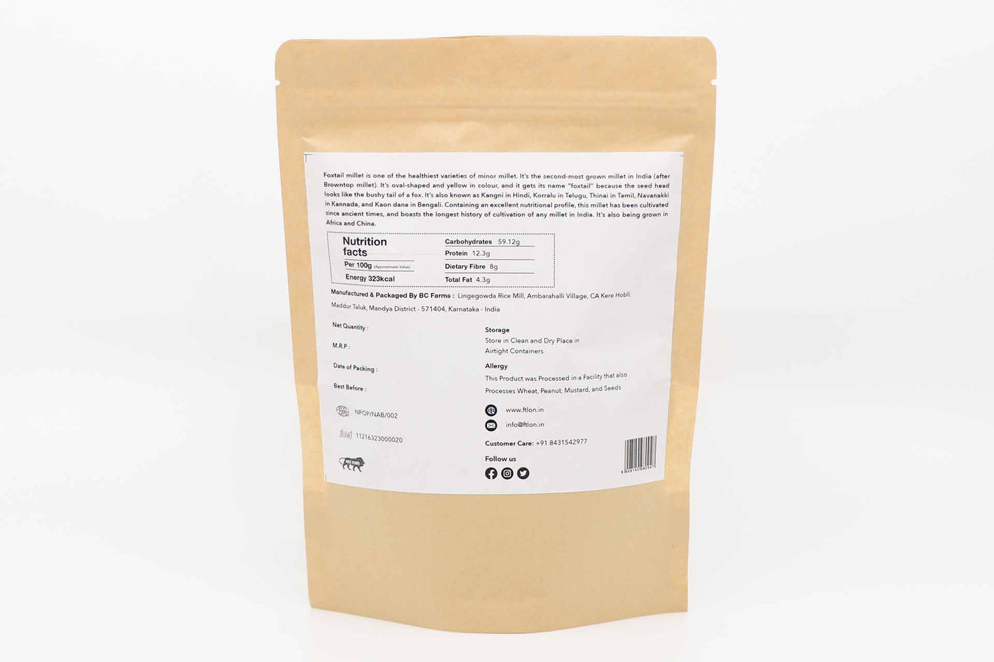 Foxtail Millet 500 gm