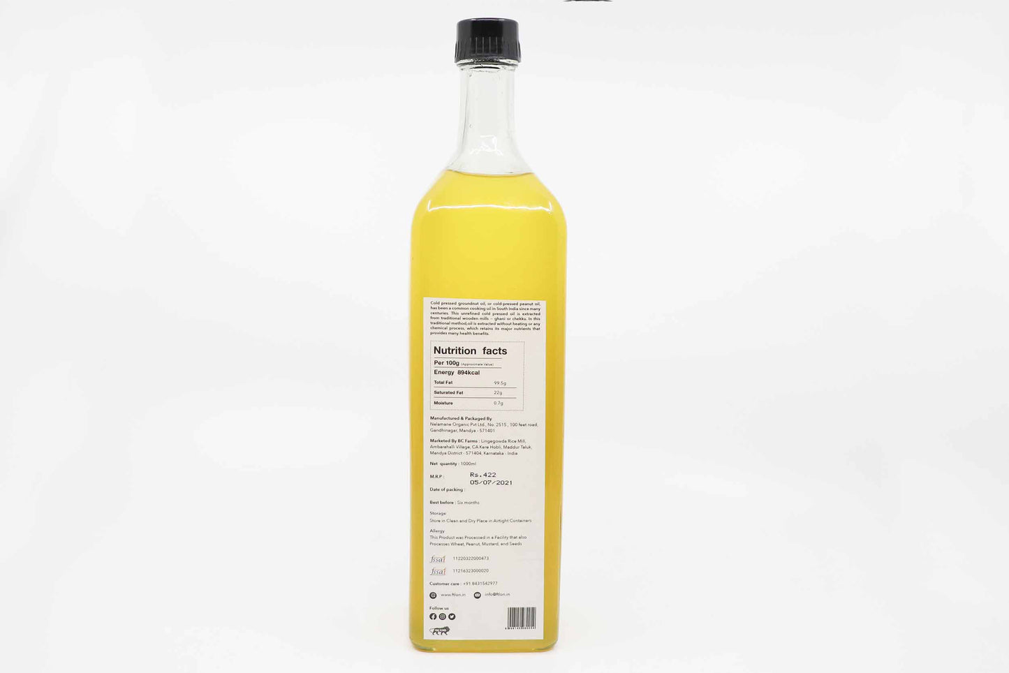 Groundnut Oil - Bull Driven 1 ltr