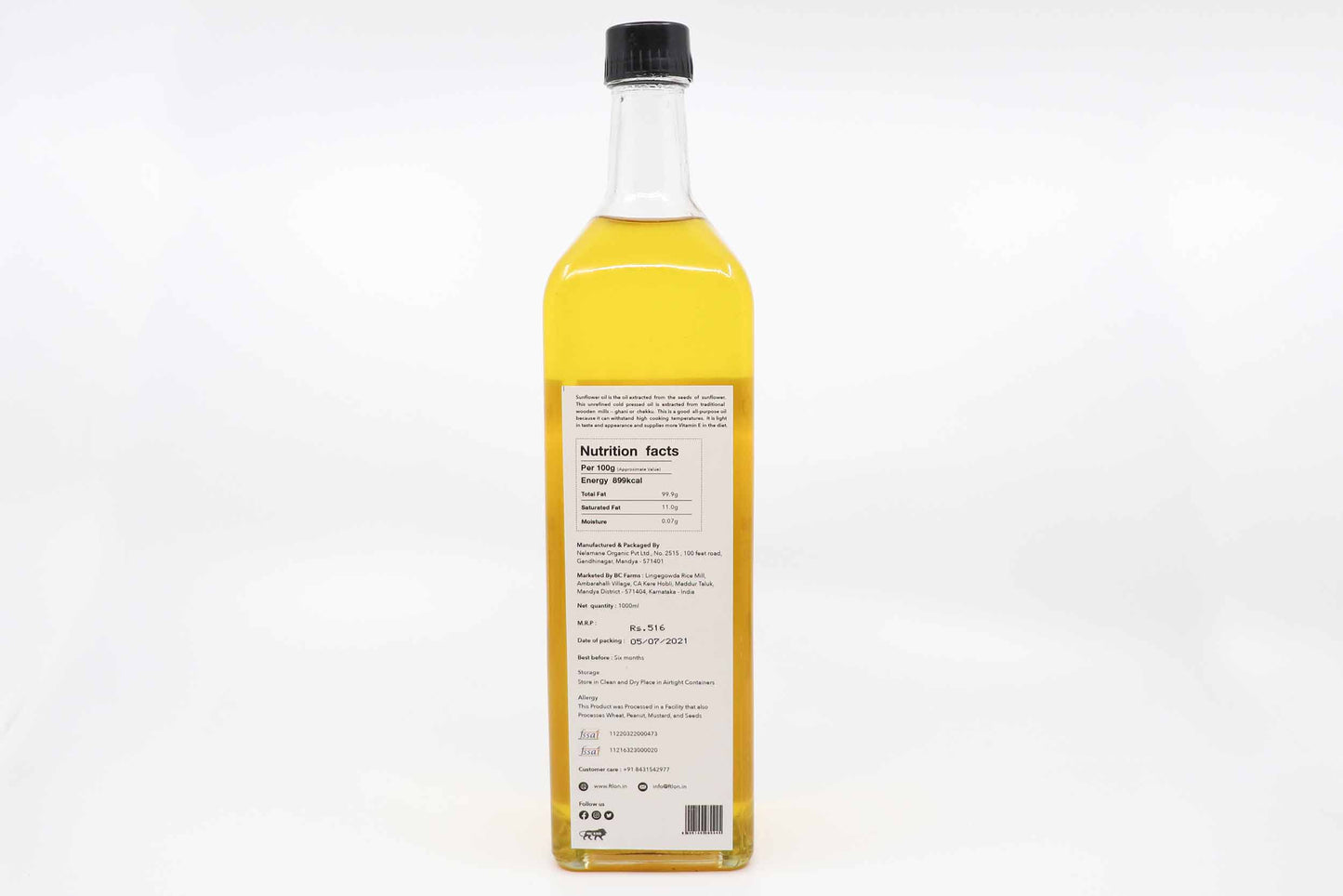 Sunflower Oil - Bull Driven 1 ltr