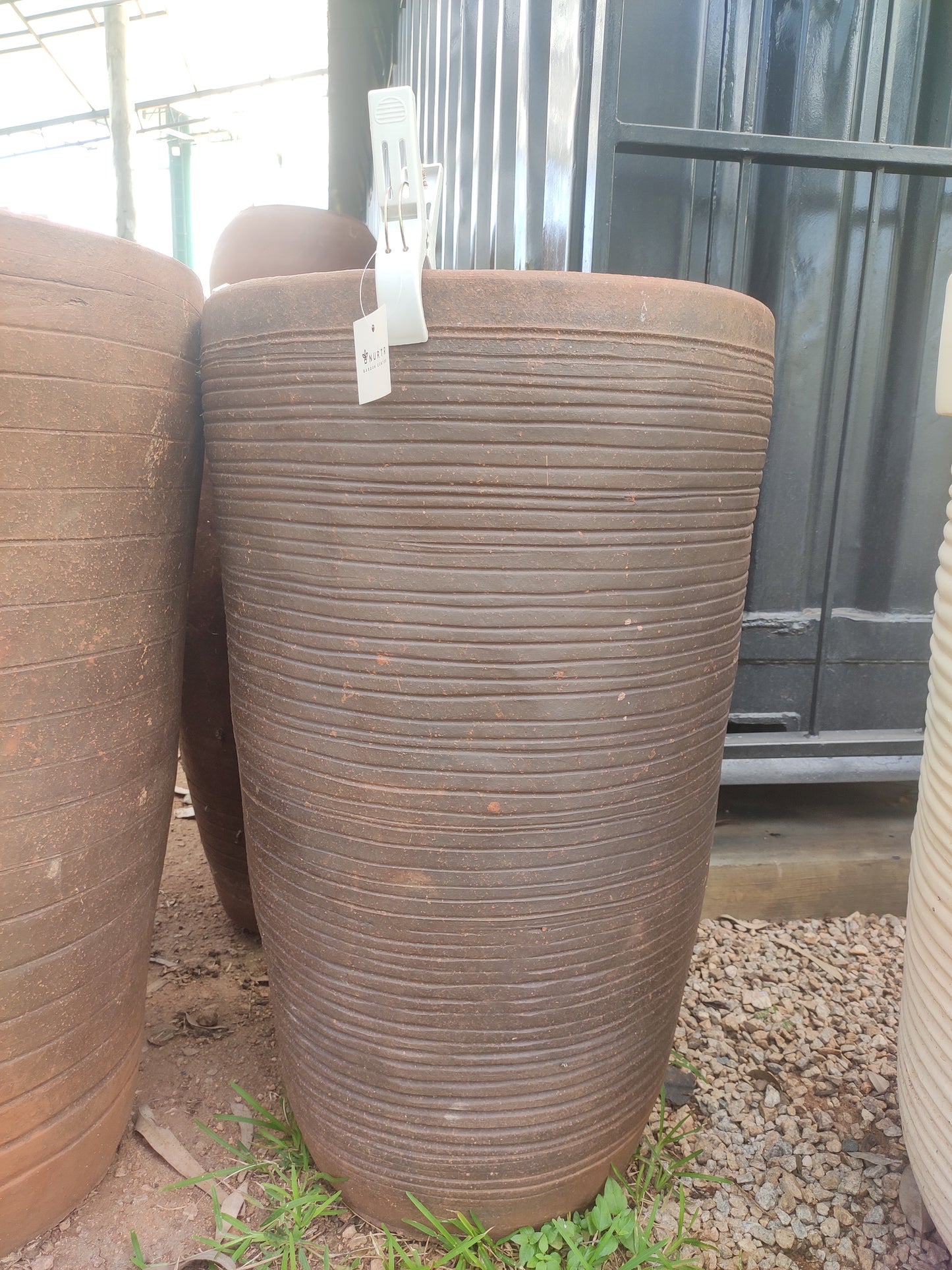 Cone Pot With Small Ribs (Big) - Amorgos